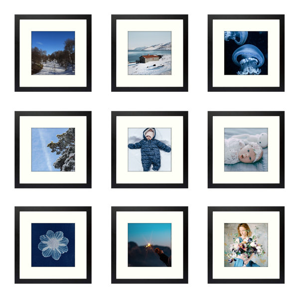 Golden State Art Gallery Wall frame set 12x12 for 8x8 picture frames